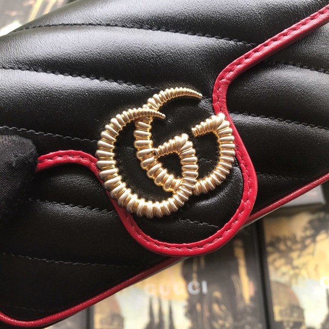 Gucci女包 574969 古馳GG Marmont迷你鏈條包  gqy1142